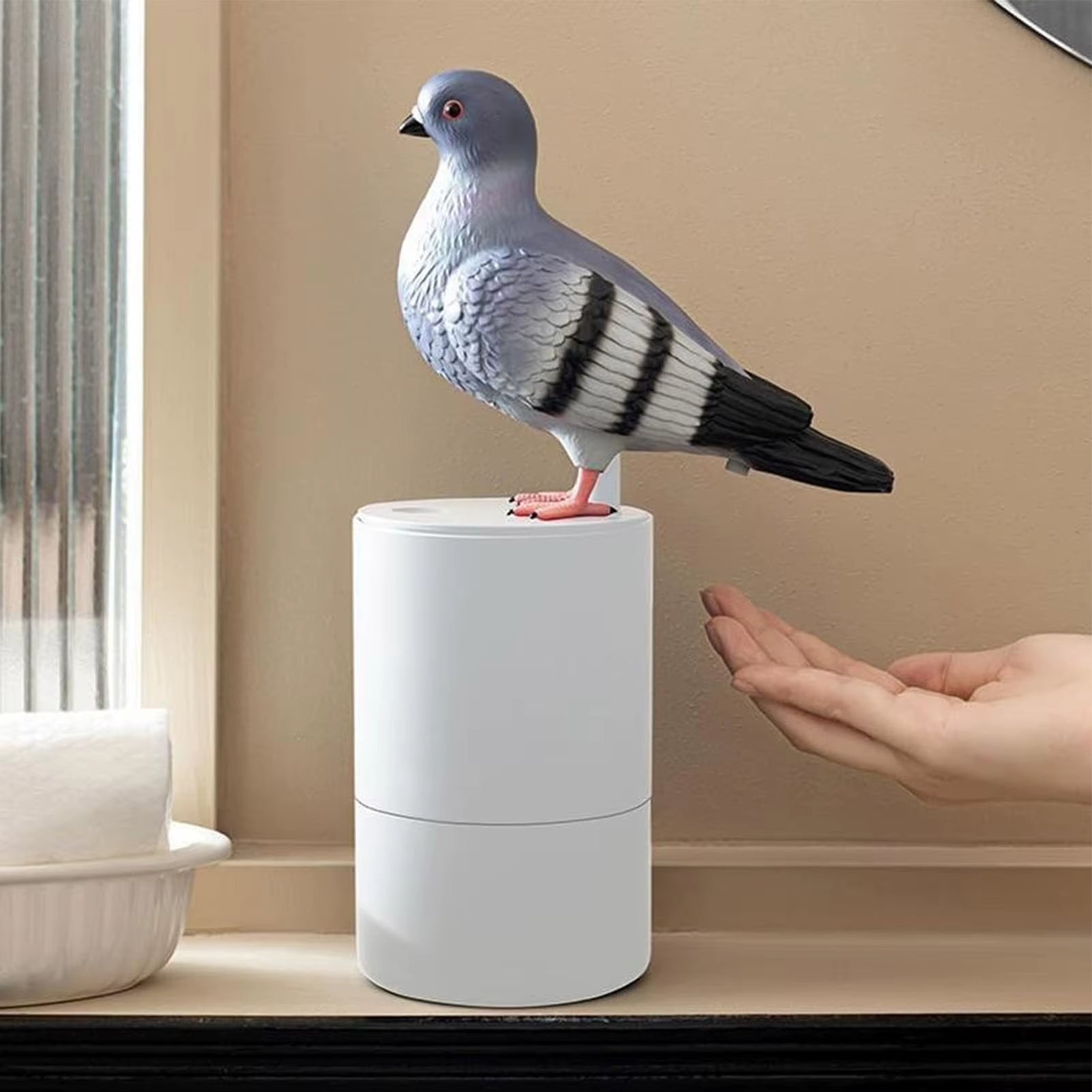 Automatic Foaming Hand Soap Dispenser Creative Blue Bird Touchless Induction Soap Dispenser ABS Refillable for Kitchen Bathroom